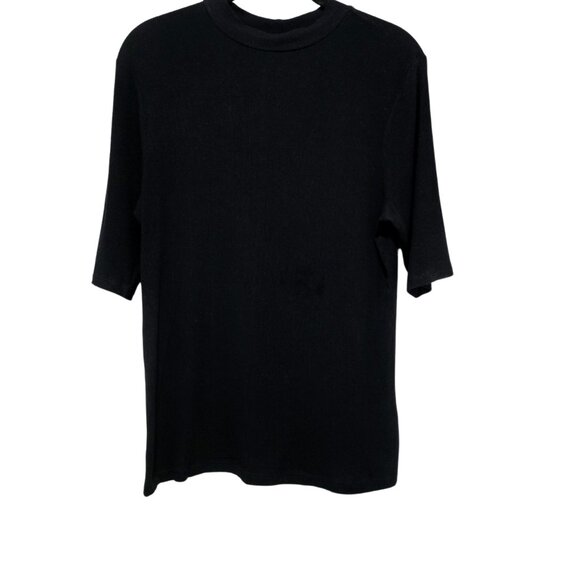 Black Ribbed Mock Turtleneck – Classic & Stylish! - Picture 2 of 7